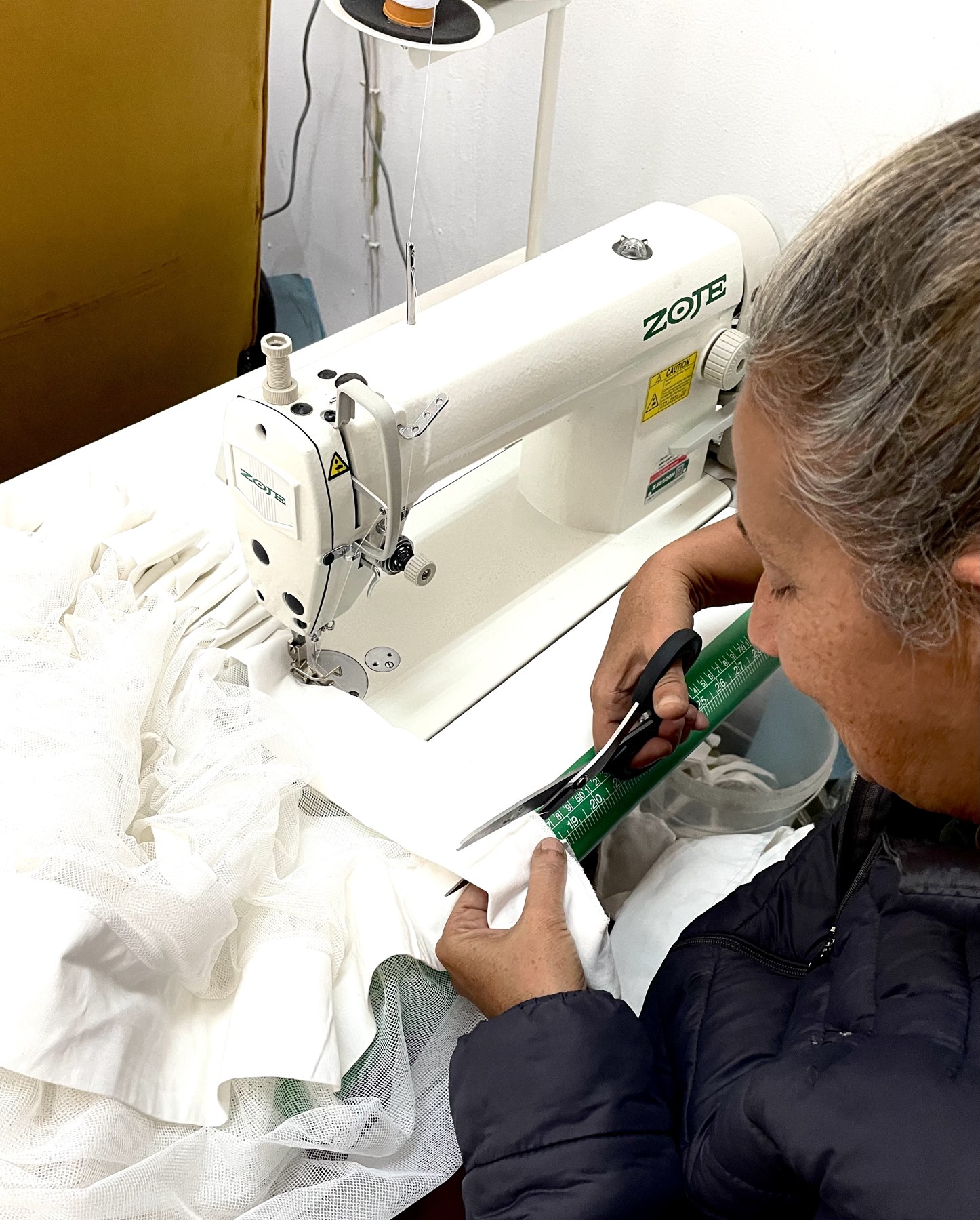 Handcrafted textile work from the studio