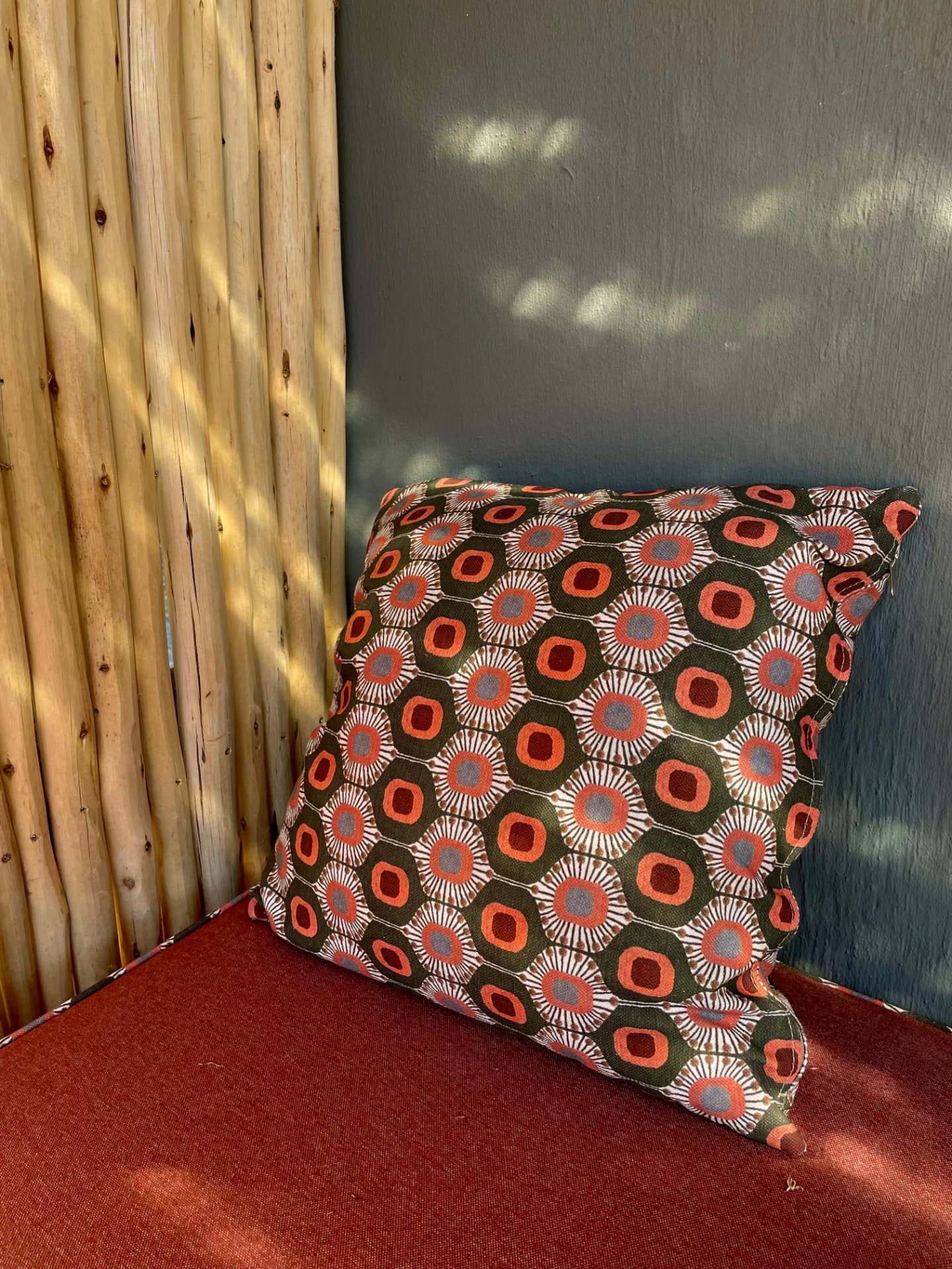 African print scatter cushion