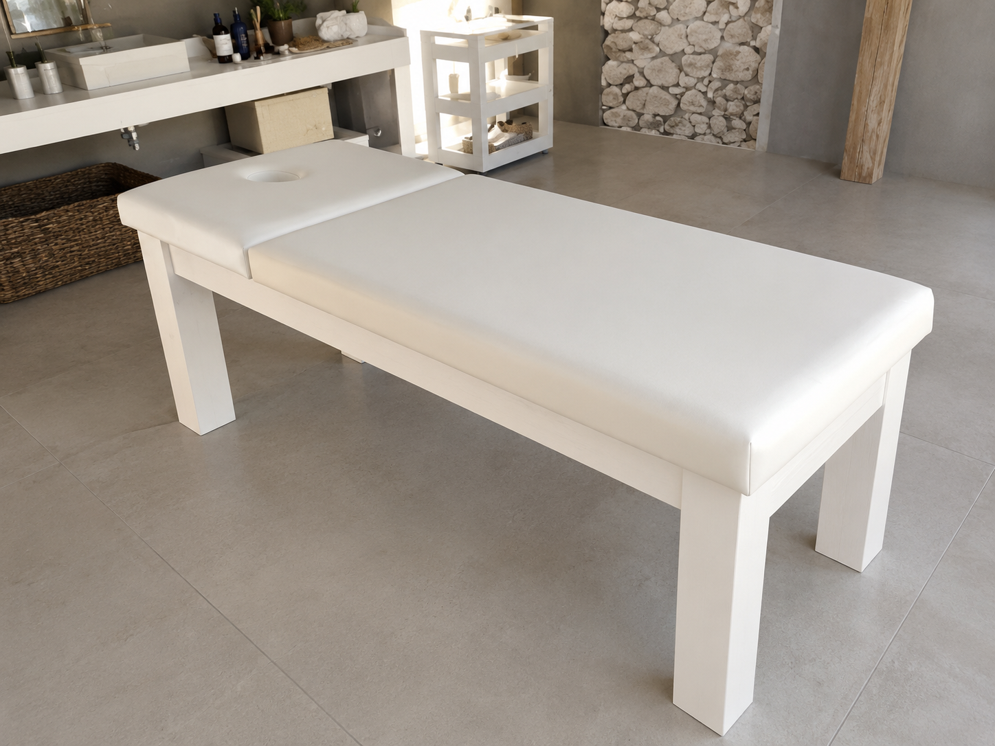Custom treatment bed upholstery
