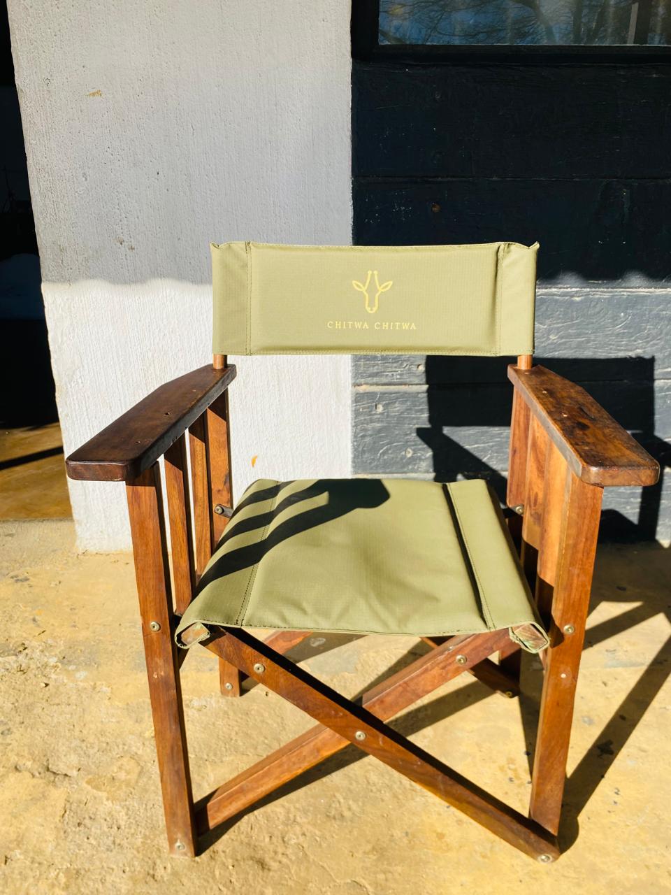 Branded canvas safari director's chair